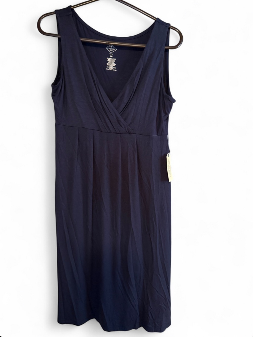 NWT St. John’s Bay Tank V-Neck Navy Midi Dress